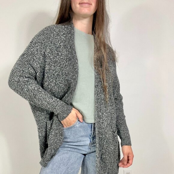 *American Eagle Outfitters Grey Knit Cardigan - Picture 4 of 10